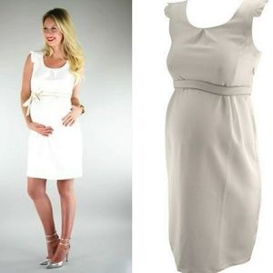 Maternity Dresses - Madeleine Maternity White Eden Dress Maternity Dresses - Madeleine Maternity White Eden Dress